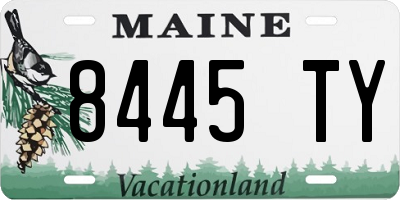 ME license plate 8445TY