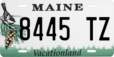 ME license plate 8445TZ