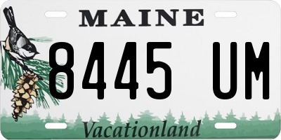 ME license plate 8445UM