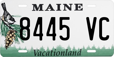 ME license plate 8445VC