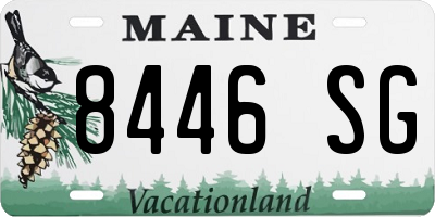 ME license plate 8446SG