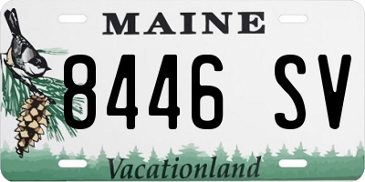 ME license plate 8446SV