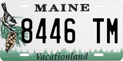 ME license plate 8446TM