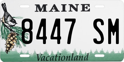 ME license plate 8447SM