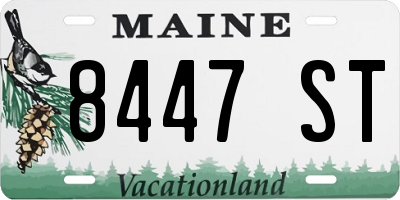 ME license plate 8447ST