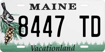 ME license plate 8447TD