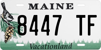 ME license plate 8447TF