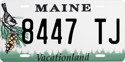 ME license plate 8447TJ