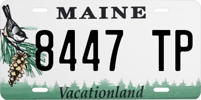 ME license plate 8447TP