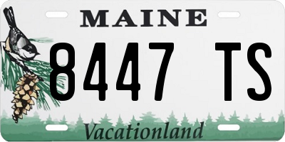 ME license plate 8447TS