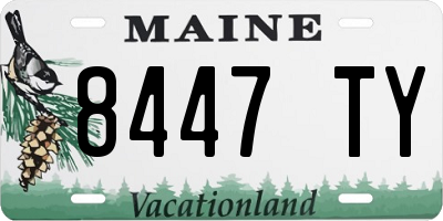 ME license plate 8447TY