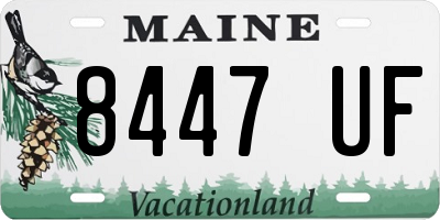 ME license plate 8447UF