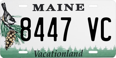 ME license plate 8447VC