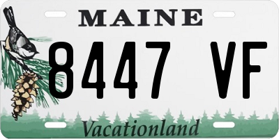 ME license plate 8447VF