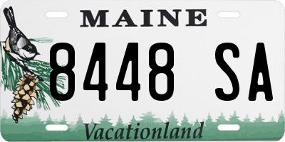 ME license plate 8448SA