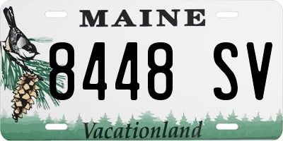 ME license plate 8448SV