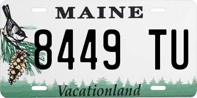 ME license plate 8449TU