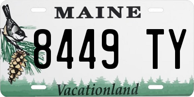 ME license plate 8449TY