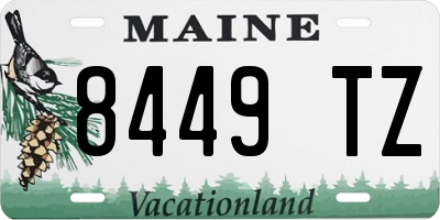 ME license plate 8449TZ