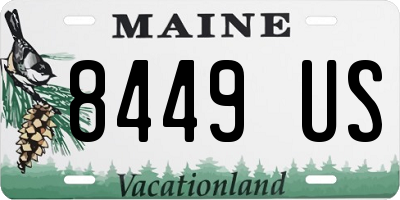 ME license plate 8449US