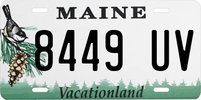 ME license plate 8449UV