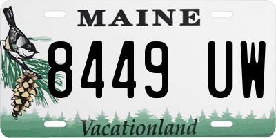 ME license plate 8449UW