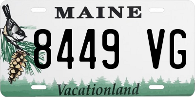 ME license plate 8449VG