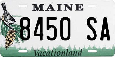 ME license plate 8450SA