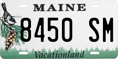 ME license plate 8450SM
