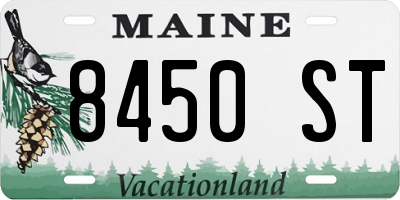 ME license plate 8450ST