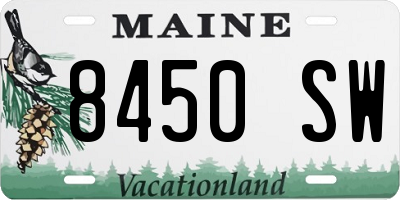 ME license plate 8450SW