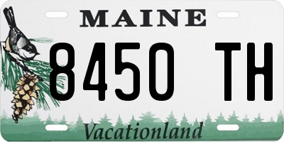 ME license plate 8450TH