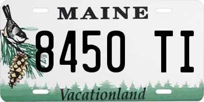 ME license plate 8450TI