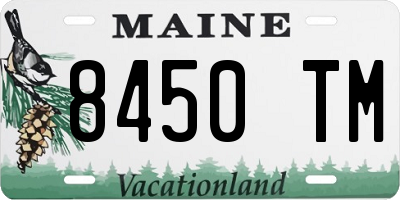 ME license plate 8450TM