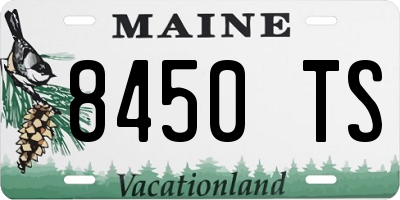 ME license plate 8450TS