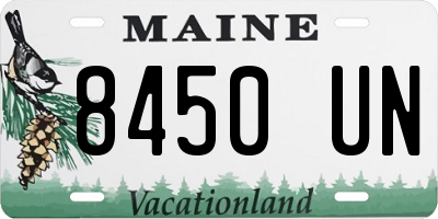 ME license plate 8450UN