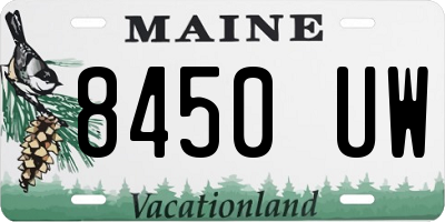 ME license plate 8450UW