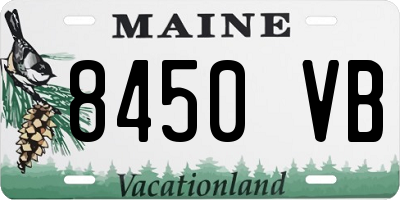 ME license plate 8450VB