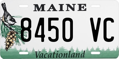 ME license plate 8450VC
