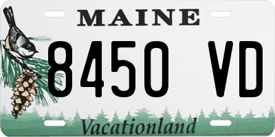 ME license plate 8450VD