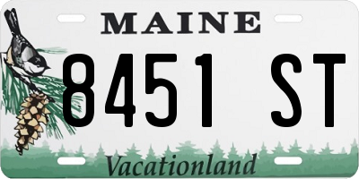 ME license plate 8451ST