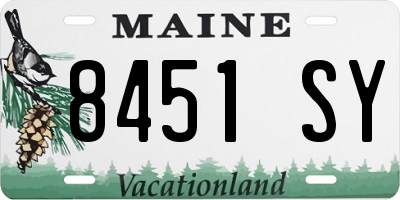 ME license plate 8451SY