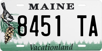 ME license plate 8451TA