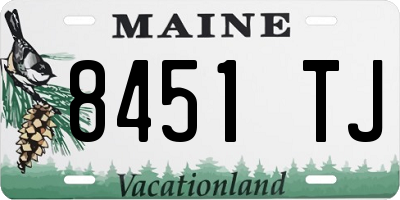 ME license plate 8451TJ