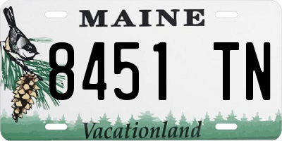 ME license plate 8451TN