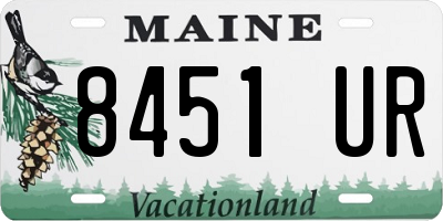 ME license plate 8451UR