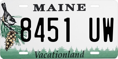 ME license plate 8451UW