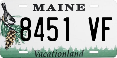 ME license plate 8451VF