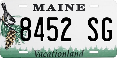 ME license plate 8452SG