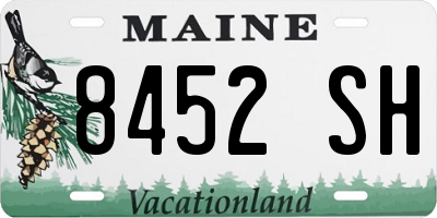 ME license plate 8452SH